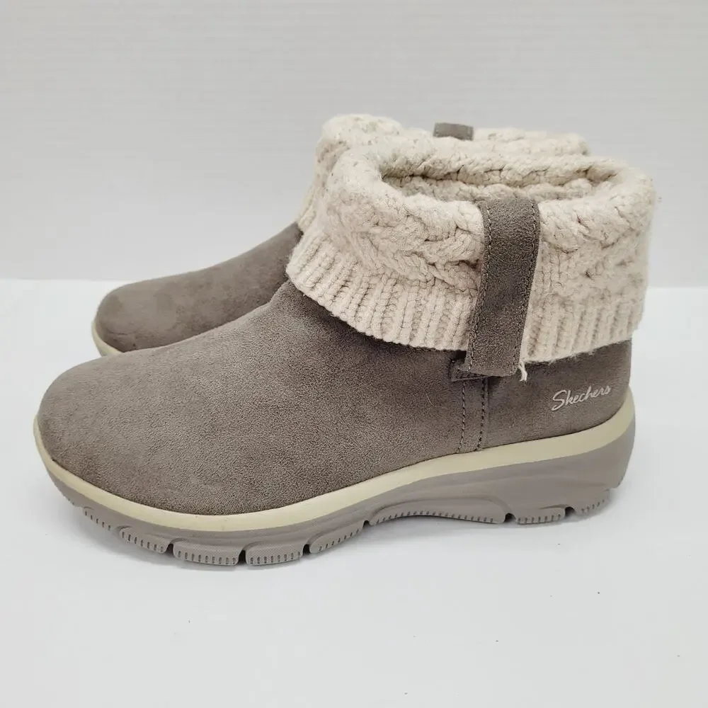 Skechers Women's Easy Going-Cozy Weather 2-Hands Free Slip-ins Ankle Boot Sz 8